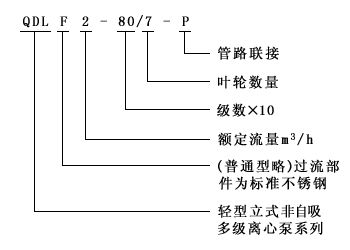 QDL立式多G泵型號及意義